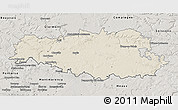 Shaded Relief 3D Map of Senlis, semi-desaturated