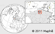 Blank Location Map of Senlis, highlighted country, highlighted parent region