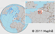 Gray Location Map of Senlis, highlighted parent region, highlighted grandparent region