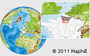 Physical Location Map of Senlis, highlighted country, highlighted grandparent region