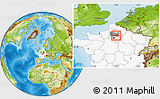 Physical Location Map of Senlis, highlighted country, highlighted parent region