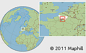 Savanna Style Location Map of Senlis, highlighted grandparent region