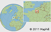 Savanna Style Location Map of Senlis, highlighted parent region