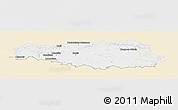 Classic Style Panoramic Map of Senlis, single color outside