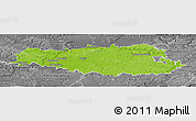 Physical Panoramic Map of Senlis, desaturated