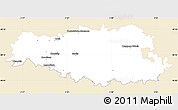 Classic Style Simple Map of Senlis, single color outside