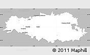 Gray Simple Map of Senlis, single color outside