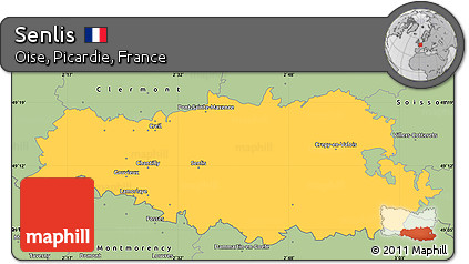 Savanna Style Simple Map of Senlis