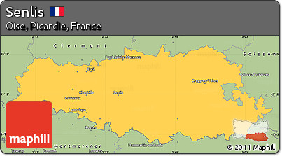 Savanna Style Simple Map of Senlis