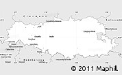 Silver Style Simple Map of Senlis