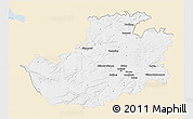 Classic Style 3D Map of Amiens, single color outside