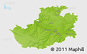 Physical 3D Map of Amiens, single color outside