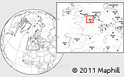 Blank Location Map of Amiens, highlighted grandparent region, within the entire country