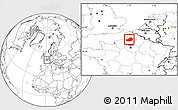 Blank Location Map of Amiens, highlighted parent region
