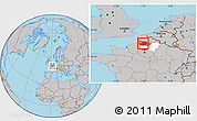 Gray Location Map of Amiens, highlighted parent region, highlighted grandparent region