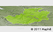 Physical Panoramic Map of Amiens, semi-desaturated