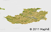 Satellite Panoramic Map of Amiens, single color outside