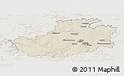 Shaded Relief Panoramic Map of Amiens, lighten