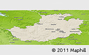 Shaded Relief Panoramic Map of Amiens, physical outside