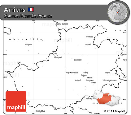 Blank Simple Map of Amiens