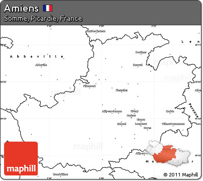 Blank Simple Map of Amiens