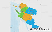 Political Map of Charente-Maritime, single color outside
