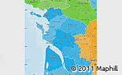 Political Shades Map of Charente-Maritime