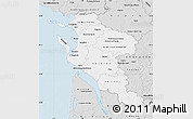 Silver Style Map of Charente-Maritime