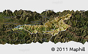 Satellite Panoramic Map of Barcelonnette, darken