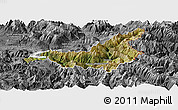Satellite Panoramic Map of Barcelonnette, desaturated