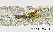 Satellite Panoramic Map of Barcelonnette, lighten