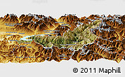 Satellite Panoramic Map of Barcelonnette, physical outside