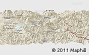 Shaded Relief Panoramic Map of Barcelonnette