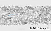 Silver Style Panoramic Map of Barcelonnette