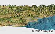 Satellite Panoramic Map of Grasse