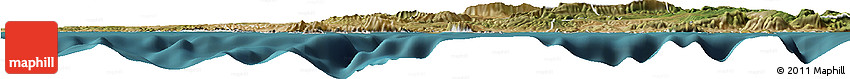 Satellite Horizon Map of Marseille
