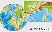 Physical Location Map of Marseille