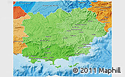 Political Shades 3D Map of Var