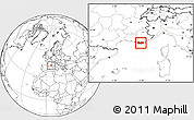 Blank Location Map of Toulon