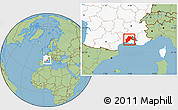 Savanna Style Location Map of Avignon, highlighted country, highlighted parent region
