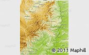 Physical 3D Map of Ardeche