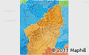 Political Shades 3D Map of Ardeche