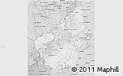 Silver Style 3D Map of Ardeche