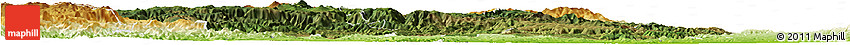 Satellite Horizon Map of Ardeche, physical outside