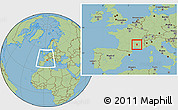 Savanna Style Location Map of Privas, within the entire country