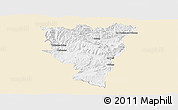 Classic Style Panoramic Map of Privas, single color outside