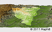 Physical Panoramic Map of Privas, darken