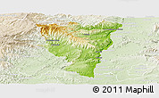 Physical Panoramic Map of Privas, lighten