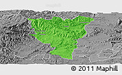 Political Panoramic Map of Privas, desaturated