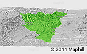Political Panoramic Map of Privas, lighten, desaturated